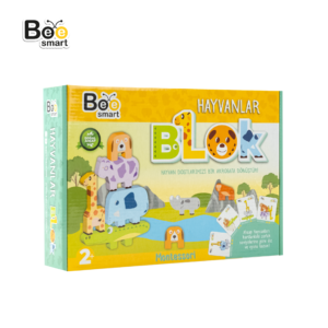 Bee Smart Doğal Ahşap Hayvan Blokları Güvenli ve Eğitici Denge Oyunu